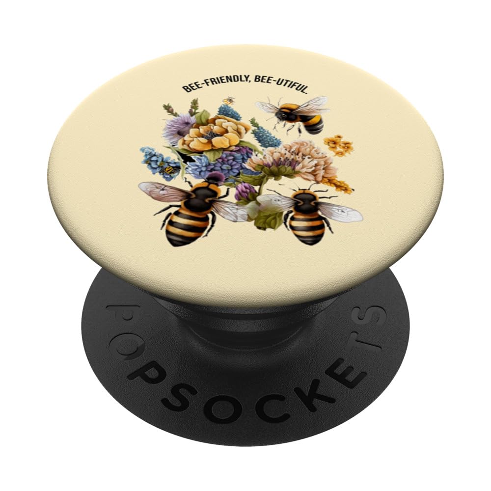 Bee-friendly, bee-utiful. Bee-Themed Pollinators PopSockets Swappable PopGrip