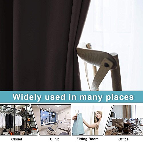 PONY DANCE Blackout Thermal Insulated Curtain Extra Wide 100 x 108 Inch Black Out Eyelet Curtain Privacy Protection for Bedroom Living Room Divider Window Treatment - Image 3