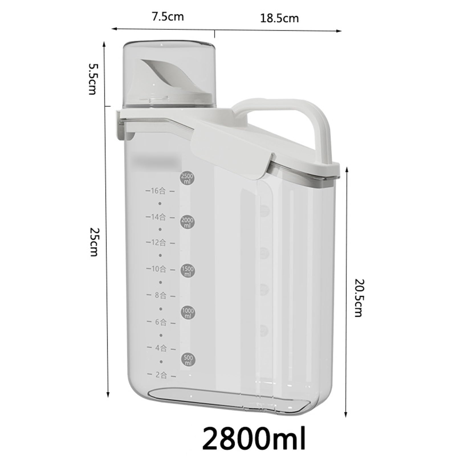 スリム米びつ 75g/150g 計量機能付き Amazon｜米びつ スリム 米櫃 冷蔵庫 ライスストッカー 米 保存容器