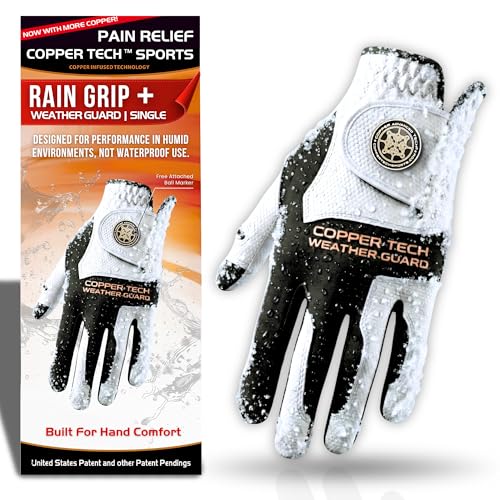 Copper Tech Plus Rain Golf Gloves Men Left Hand or