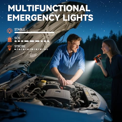 Image of S ZEVZO ET05 Jump Starter 3000A Portable Car Jump Starter Battery Pack (7.2L Gas / 5.5L Diesel), 51.8Wh 12V Jump Box with USB Ports, LCD Display and 3 Modes Flashlight