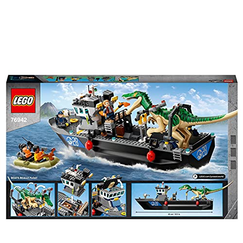 Jurassic World Fuga sulla Barca del Dinosauro Baryonyx, Regalo per Bambini e Bambine, Giochi con Minifigures, 76942 - Lego - Immagine 5