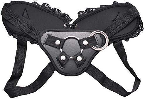 Strap-on Harness Adjustable Universal Adult Sex Toy with 3 Different Sized O-Rings Suction Cup Dildo Compatible Harness, Accommodates up to 59" Waist
