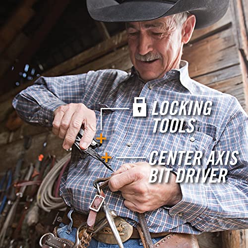 Image of Gerber Gear Center-Drive Multitool Bit Set - 16-Piece Multitool, 12-Piece Standard Bit Set - Includes Knife, Pliers, Wire Cutters, Bottle Opener & More - Silver Tool, Made in USA - Coyote Brown Sheath