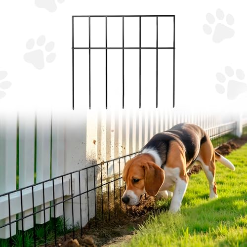 Garden Fence Animal Barrier – 10 Pack No Dig Fence,...