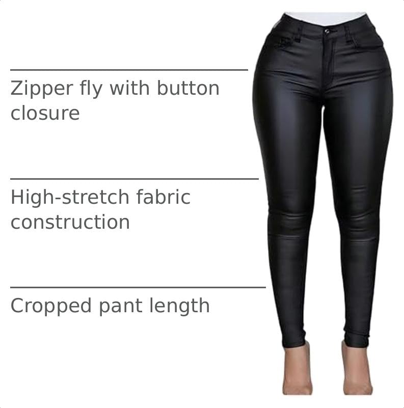 SHENHE Y2K Punk Faux Leather Pants
