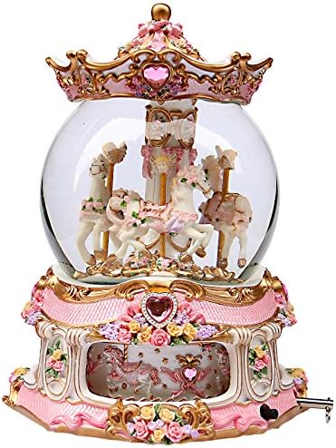Large carousels snow crystal ball music box music box send girls creative Christmas romantic birthday gift