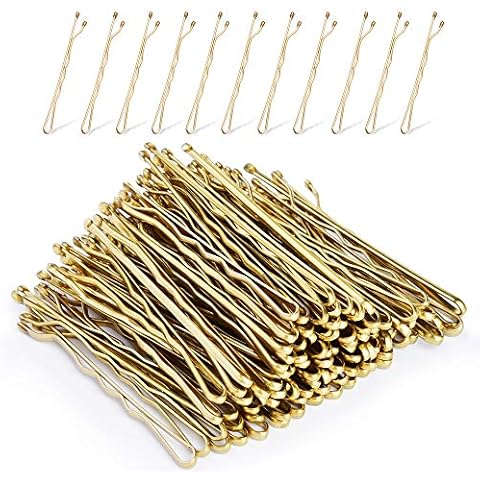 Blonde Bobby Pins, MORGLES 120 Pcs Hair Pins Hair Grips Blonde for Women with Box(5 cm/2Inches) Cover
