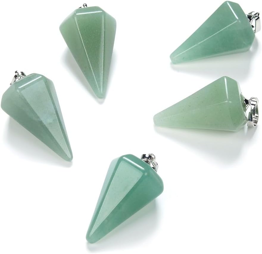 Adabele Natural Semi Precious Stone 25mm Pointed Pendant Drop Stone image 5