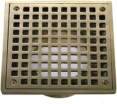 6" x 6" Square Adjustable Grate with 3.5" Diameter Thread Pattern Grate Finish Chrome