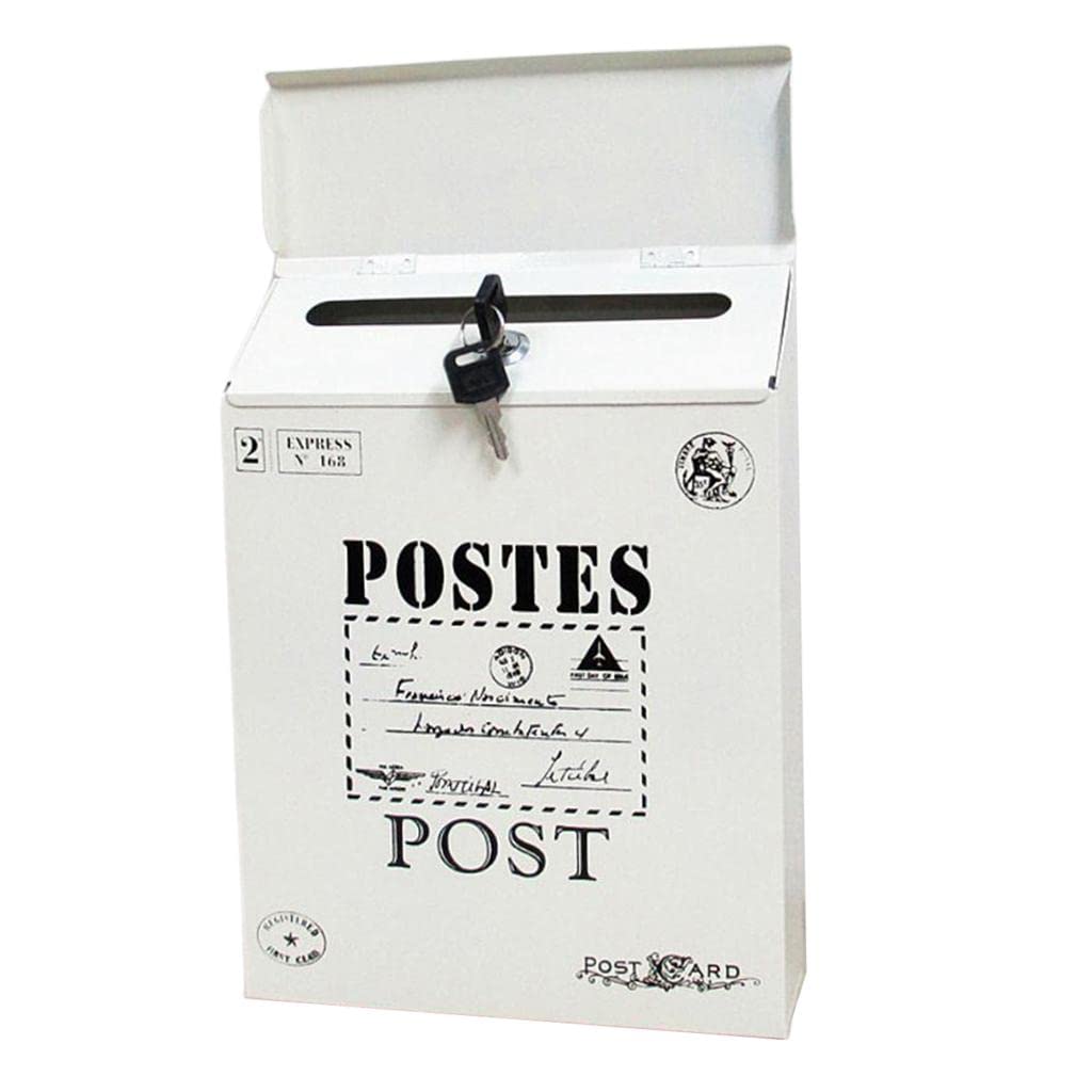 LOSA Creative Iron Mail/Letter/Post/Newspaper Holder Box Off-White_Big Letters-image-47