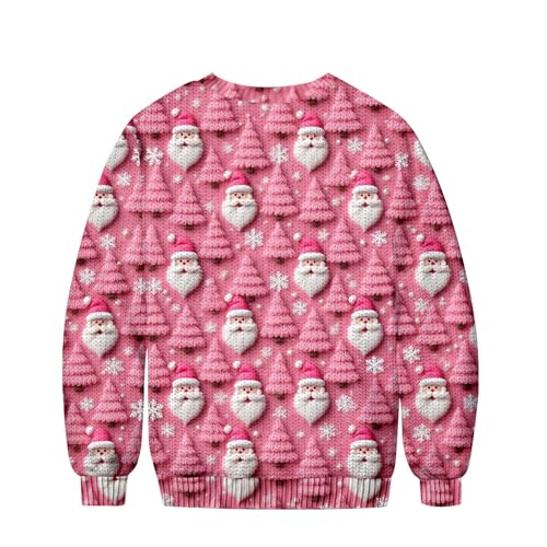 Ugly Christmas Sweater for Mens Pullover Long Sleeve CrewNeck Comfortable Xmas Graphic Sweatshirts3