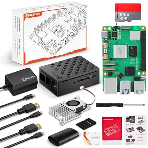 RasTech Raspberry Pi 5 8GB Kit Edición 64GB con Active Cooler,Fuente de alimentación 27W 5.1V5A USB-C,Pi5 8GB Board,Kit Lector de Tarjetas 64GB,Carcasa Pi 5,Dual 4K Cables de Micro HD out. | Ya disponible en tu tienda friki favorita! En mundofriki.es! RasTech Raspberry Pi 5 8GB Kit Edición 64GB con Active Cooler,Fuente de alimentación 27W 5.1V5A USB-C,Pi5 8GB Board,Kit Lector de Tarjetas 64GB,Carcasa Pi 5,Dual 4K Cables de Micro HD out. | Ya disponible en tu tienda friki favorita! En mundofriki.es!