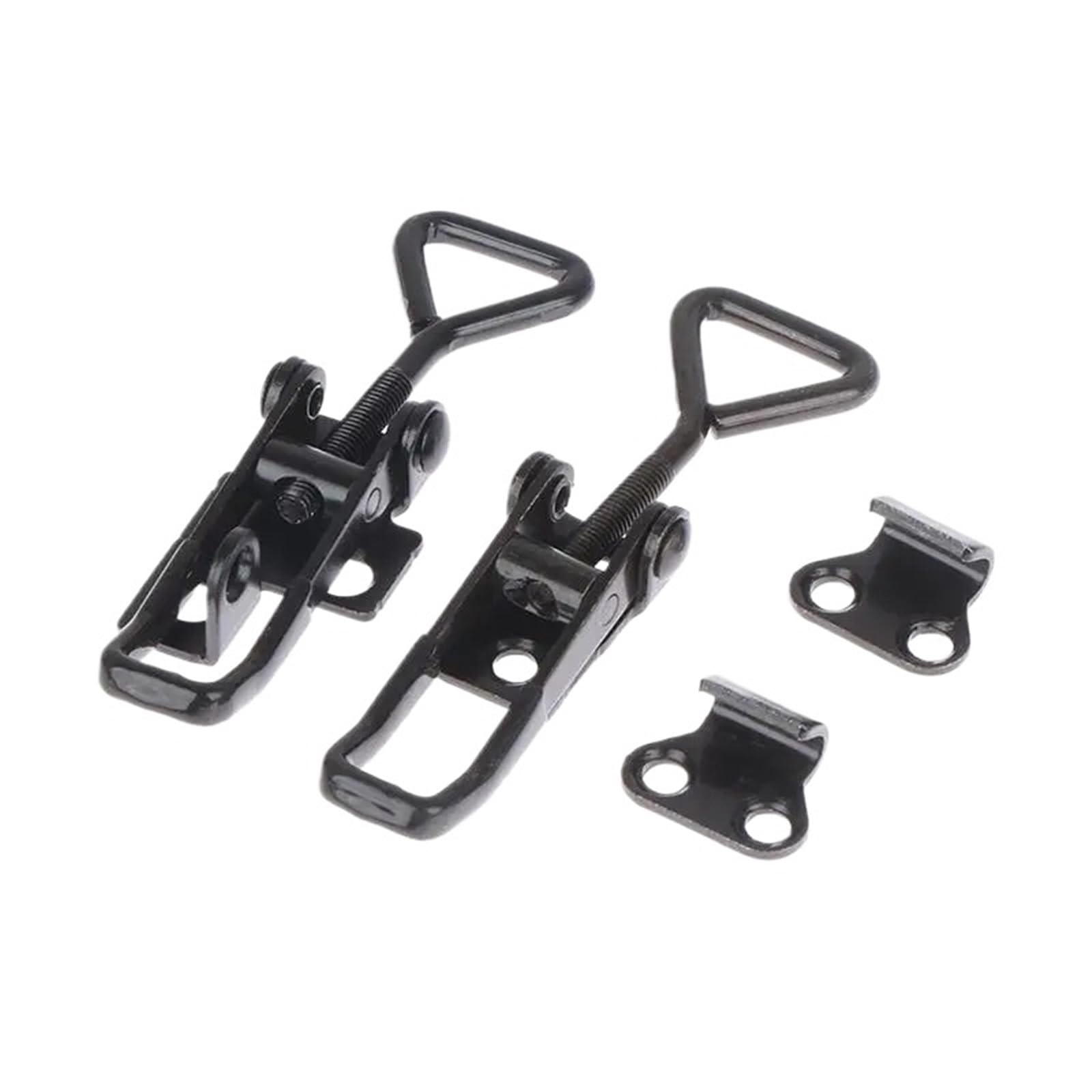 4pcs Toggle Latch Catch Toggle Clamp Adjustable Cabinet Boxes Lever Handle Lock Hasp(B)