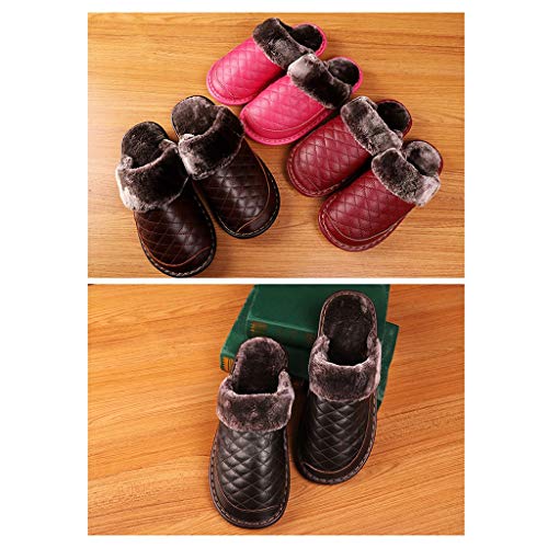 KHUY Pantofole Uomo Invernali Peluche Fluffy