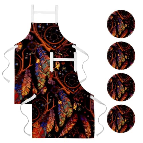 Tablier de cuisine pour pâtisserie au style bohème chic et moderne