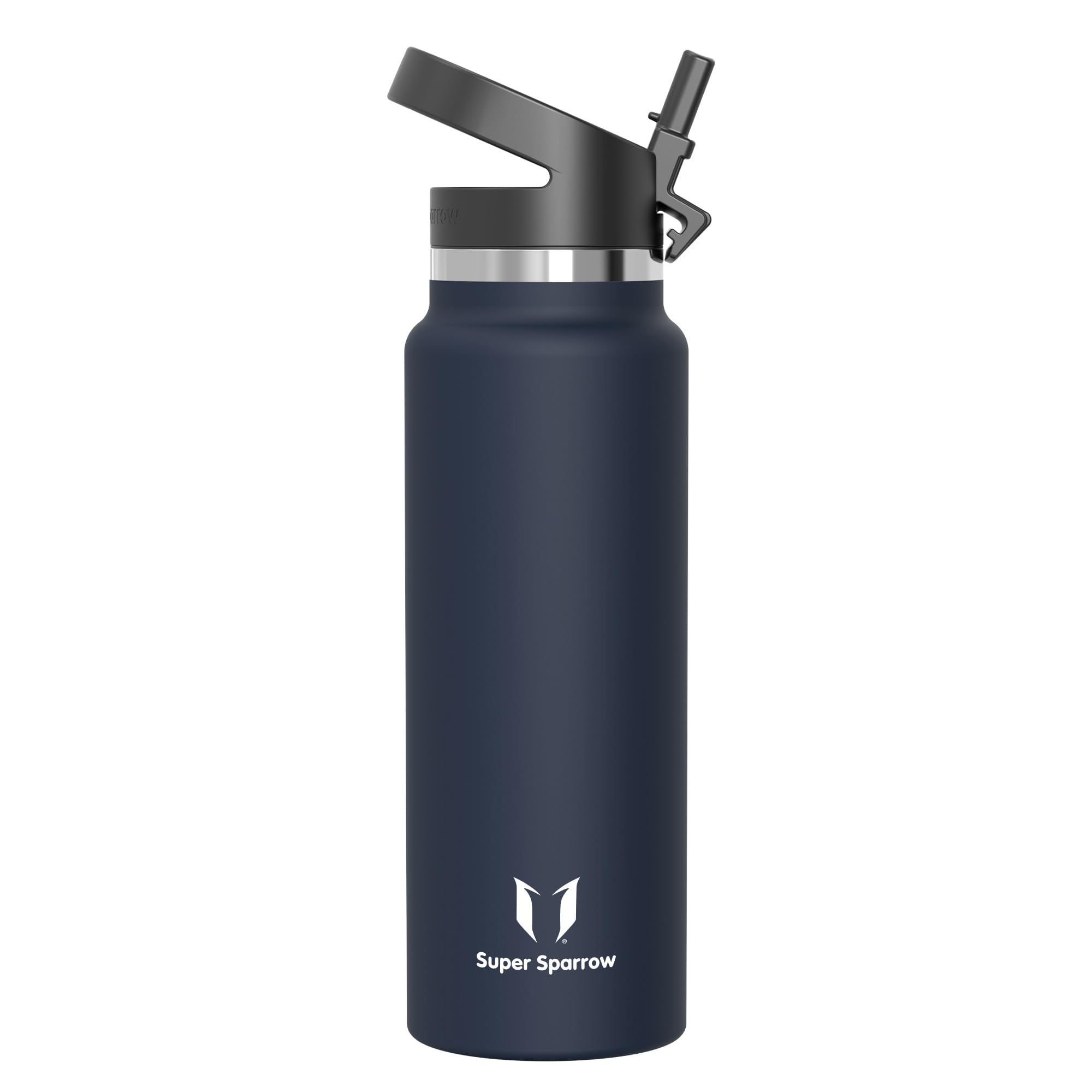 Super Sparrow Borraccia Termica - 500ml, 750ml, 1000ml, 1.2L, 1.5L- SwivelSip Inox Bottiglia - Senza BPA Borracce Termiche, Borraccia Ergonomica per Bambini, Sportiva, Bici, Campeggio, Palestra