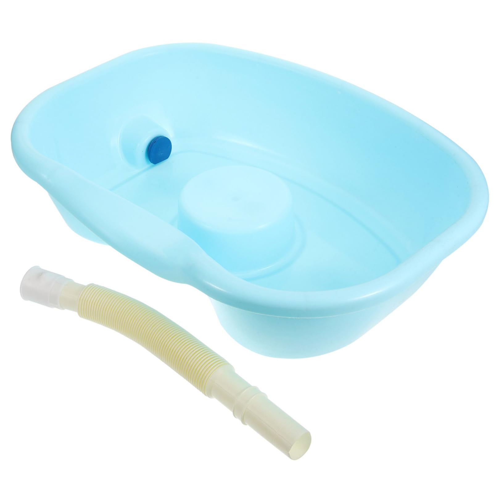 Bacinella Lavacapelli Portatile in Abs per Anziani e Disabili Letto Vasca Shampoo Leggera e Resistente per Uso Domestico e Post Parto con Tubo Lavacapelli per Letto per Pazienti