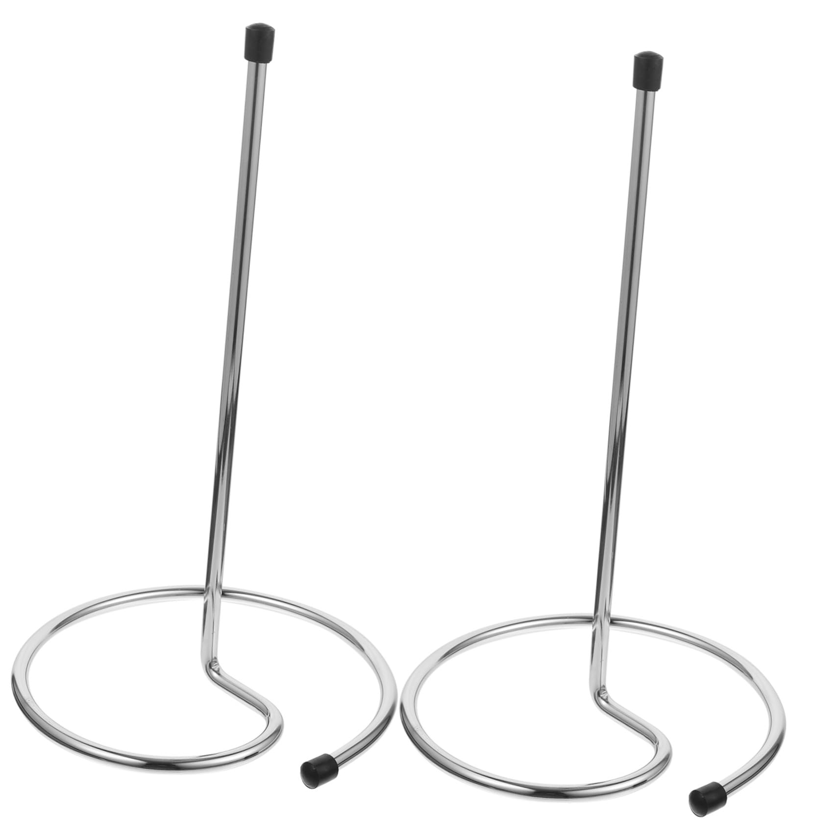 Gatuida Égouttoir à Carafe à Vin Support Séchage Rapide 2pcs en Acier Inoxydable Argenté pour Restaurants et Hôtels
