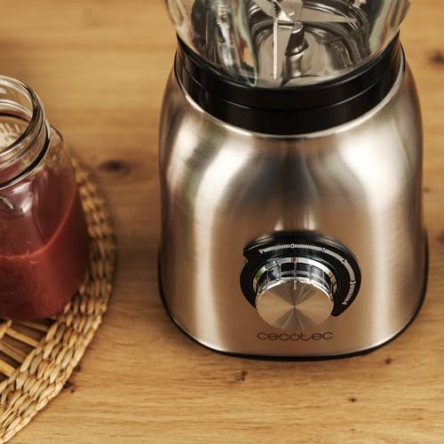 Cecotec Standmixer Power Black Titanium 1800MAX Blend It, 1800 W maximale Leistung, 5 Geschwindigkeiten, 6 Klingen aus Edelstahl, Ice-Crush-Funktion, Turbo- und Smoothie-Funktion, AutoClean-Funktion – Bild 6