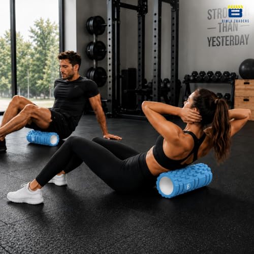 Image of Btag Foam Roller for Gym & Home Workout - Deep Tissue Muscle Massager for Back Pain, Neck & Knee Relief | Yoga, Stretching & Recovery Tool 33 cm (Blue)