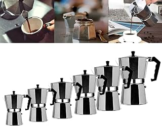 TOP MOKA Italian Coffee Pot Maker Filter Stove Top Mocha Espresso Coffee Pot all size (50ML 1CUP)