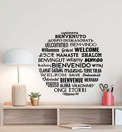 Welcome In Different Languages Wall Decal Hello Sign Word Cloud Decal Gift Many Languages Poster Hallway Quote Office Wall Art Entryway Wall Decor Sticker School Sticker Print 880 #TOP23