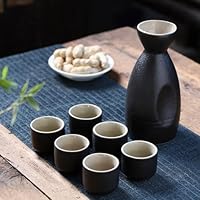 Amazon.co.jp: 7点セット 酒器セット セラミック 徳利 花柄 猪口