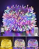 Easter Pastel Lights, 66ft 200 LED Color Changing Easter String Lights Connectable, 11 Modes Tree Li