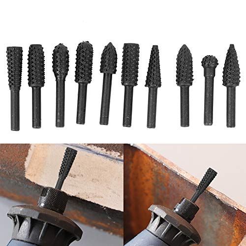 Set de 10 fresas de carburo para madera 1/4 pulg. vástago miniatura 4