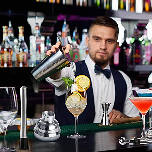 Professionele Bar Accessoire Tool Party Essential Cocktail Mixing Kit Roestvrij Staal Inclusief Meetbekers Zeefgieters… - Afbeelding 3