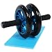 BEWISHOME AB Roller Wheel (Dia.20cm) Exercise And Fitness Gym Roller W/Thick Knee Pad(0.43inch / 11mm) For Core Training And Abdominal Workout TJF02L