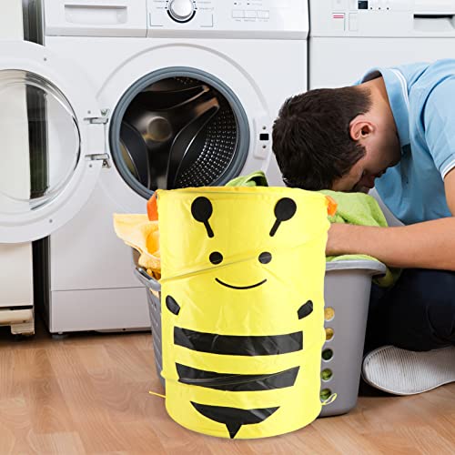 Hemoton Childrens Laundry Basket Collapsible Fabric Nursery Storage Bin Cute Organizer Large Foldable Hamper For Home Closet Laundry Cartoon Clothes Bag Toys Storage Stylish #TOP5
