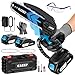 GAEEP Mini Chainsaw Cordless 6 Inch, Electric Chain Saw with 2x3000mAh Battery and Charger, Small Handheld Power Saw to Cut Wood, Pruning Tree Trimmer Branch Cutter Gift for Men Dad Husband Father