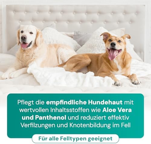 EMMI-PET Fellpflege Spray - Kokosduft, Entwirrung & Glanz, Anti-Juckreiz, 250ml, für Hunde