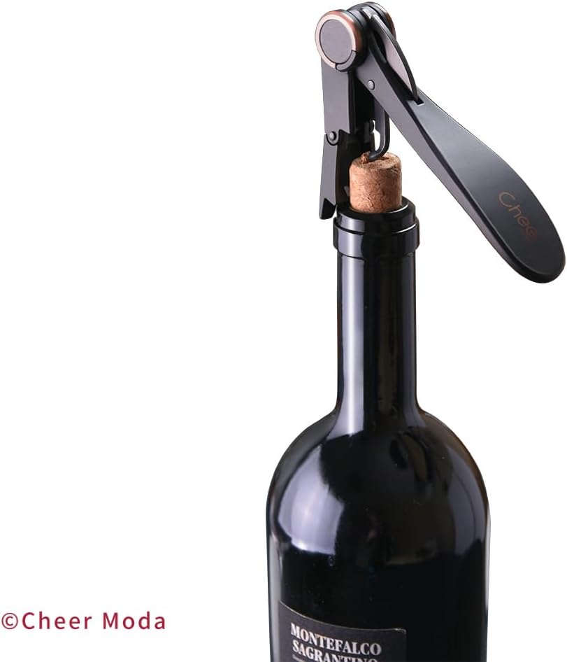CHEER MODA Libellule Sommelier Corkscrew, Zinc Alloy, L127.5mm, Black-Bronze