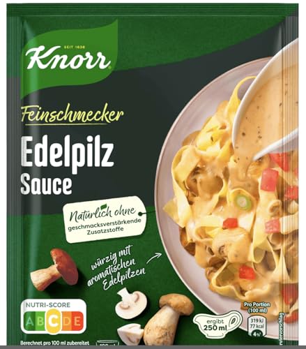 Salsa Edelpilz - Zuppa tedesca per una preparazione rapida senza additivi, salsa di funghi nobili - Mix pronto in un attimo - Compatibile con Knorr Feinschmecker - 38g