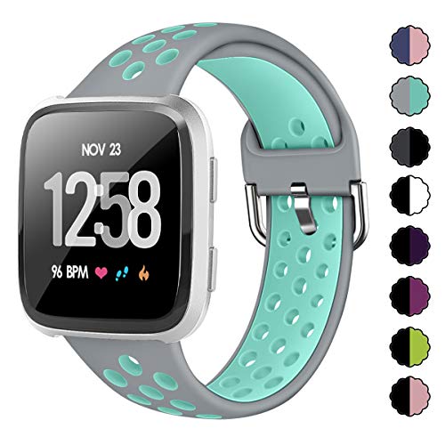 XIMU Sport Bands Compatible with Fitbit Versa/Versa 2 / Versa Lite, Soft Silicone