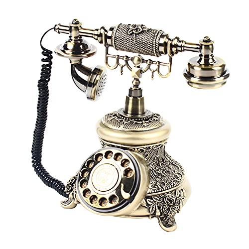 Teléfono Retro de Disco Antiguo de Cerámica con Pantalla Digital miniatura 4