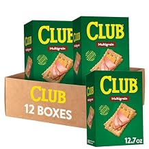 مفرقعات النادي ، وجبات الغداء الخفيفة ، المفرقعات الخفيفة ، Multigrain ، 152.4oz 12 Boxes