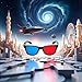 3Pcs Red and Blue 3D Glasses Universal TV Movie Dimensional Video Frame 3D Glasses DVD Game Glass 3D Style Glasses for 3D Movies Games, 3D Viewing Glasses, Televisions and Video