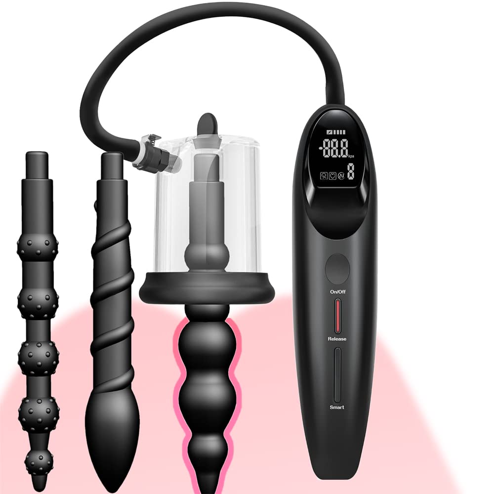 Elektrisches Analplug Analpumpe Sexspielzeug für Männer Analplug aus Silikon Vakuum Pumpe Spiral Ass Plug SM Spiel Extrem Sexspielzeug Prostata-Stimulation Anal Plug Für Männer Paare (C Set)