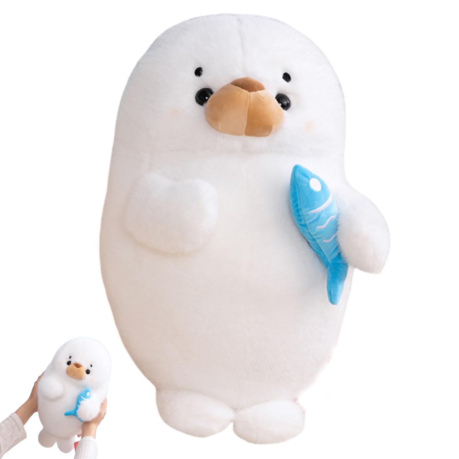 Robben Kuscheltier, 35/45/55cm Plüschtier, Stofftier Plüsch Puppe Plüschtiere, Geschenk für Jungen Mädchen (55CM)