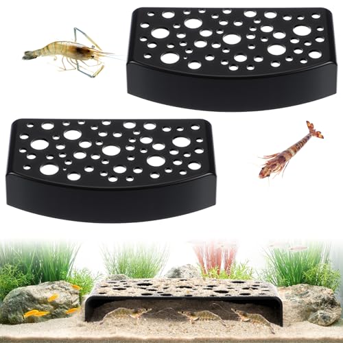DOPENSPI Lot de 2 cachettes en plastique pour crevettes d'aquarium - En ABS - Pour crevettes et petits poissons - Pour se cacher et se reposer