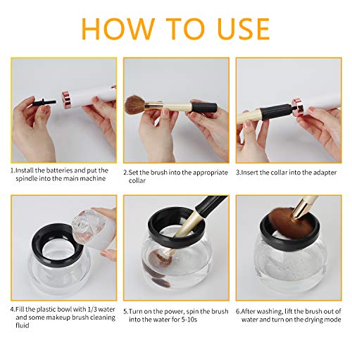image for DOTSOG Premium Electric Professional Makeup Brush Cleaner Fast Washing