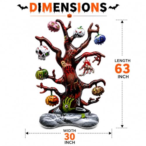 Image of AMFIN Halloween Haunted Tree Pumpkin Skull Foil Balloon Decoration