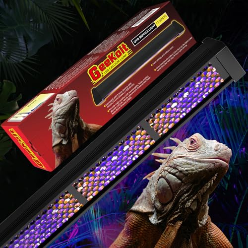 GeeKoit 12-Inch UVB Reptile Light,4H/8H/12H Timer,3 Modes Lighting,5 Level Brightness, 12W UVA UVB Lamp for Desert Tropical Animals Bearded Dragons Turtle Chameleon Tortoises Gecko Snake Frog