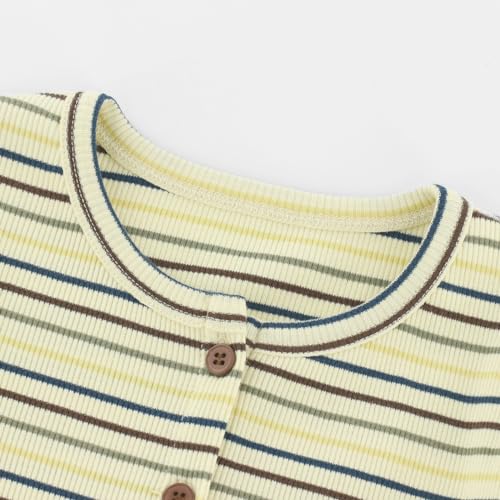 Image of POBIDOBY Toddler Girls Shirt with Charming Color, Cute Summer Tops for Teen Girls with Buttons
