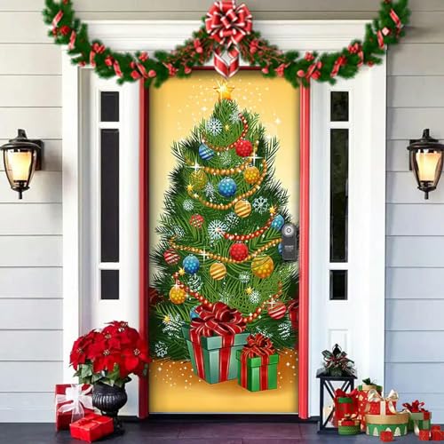 Cadeau de Noël bannière décorative festive pour maison - 6
