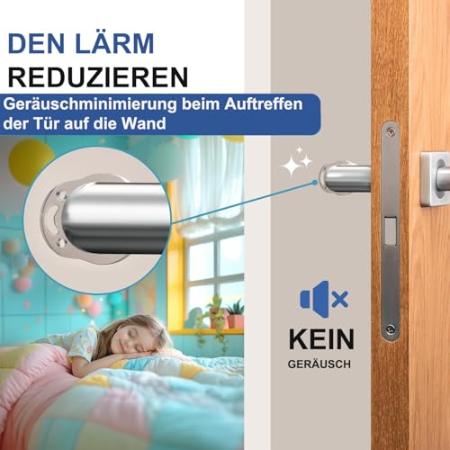 Türklinkenpuffer - 8er Set Türstopper Klinke, Transparente Türstopper für Türklinke, Türgriff und Fensterklinke Anschlagdämpfer Stopper zum Schutz vor Macken, Ø18mm, Für die meisten Türgriffe Geeignet